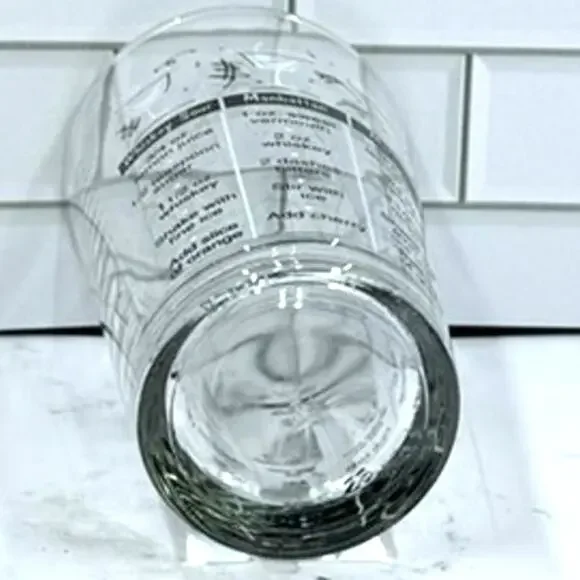 1960 Vintage Libby Bartender Bar Cocktail Mixed Drink Recipe Shaker Glass - Picture 4 of 5